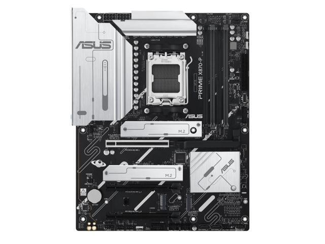 ASUS PRIME X870-P AMD X870 (AM5 Socket) ATX motherboard,DDR5 slots, four M.2 slots, Realtek 2.5 Gb Ethernet, USB 40Gbps, SATA 6Gbps ports, USB 5...