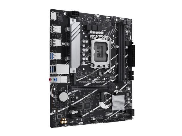 ASUS PRIME B760M-R D4 Intel B760 (LGA 1700) micro-ATX motherboard, Advanced AI PC ready, PCIe 4.0, DDR4, two PCIe 4.0 M.2 slots, Realtek 2.5Gb...