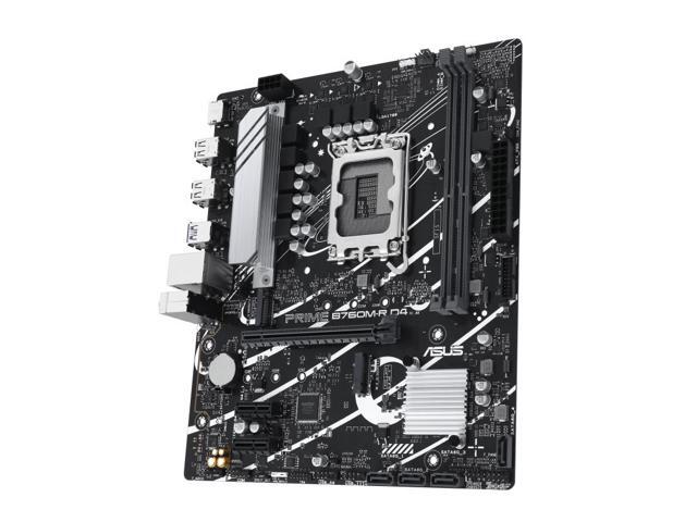 ASUS PRIME B760M-R D4 Intel B760 (LGA 1700) micro-ATX motherboard, Advanced AI PC ready, PCIe 4.0, DDR4, two PCIe 4.0 M.2 slots, Realtek 2.5Gb...