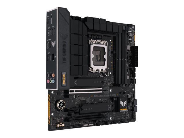 ASUS TUF GAMING B760M-PLUS D4 Intel B760 (LGA 1700) mATX motherboard, PCIe 5.0, two M.2 slots, 12+1 DrMOS, DDR4, Realtek 2.5Gb Ethernet, HDMI,...