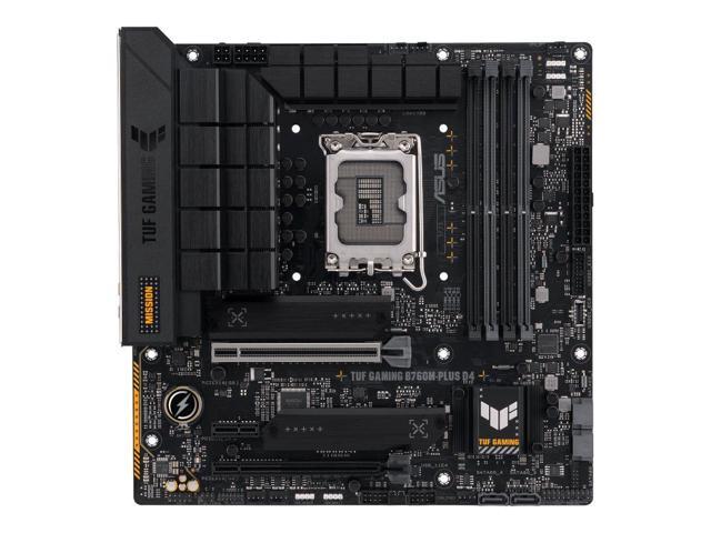 ASUS TUF GAMING B760M-PLUS D4 Intel B760 (LGA 1700) mATX motherboard, PCIe 5.0, two M.2 slots, 12+1 DrMOS, DDR4, Realtek 2.5Gb Ethernet, HDMI,...