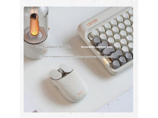 LOFREE EP115 Terrazzo Wireless Bluetooth Mouse - Dual Mode (Bluetooth/2.4G), Silent Click, Ultra-Long Battery Life, Multi-OS Compatible for Laptop,...