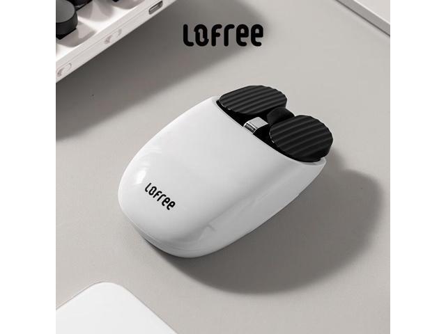 LOFREE MAUS Chips Wireless Bluetooth Mouse - Multi-system Compatible (Windows 10/Mac), 4000 DPI, Nordic Chip, 60-Day Battery, Dual Mode (White)