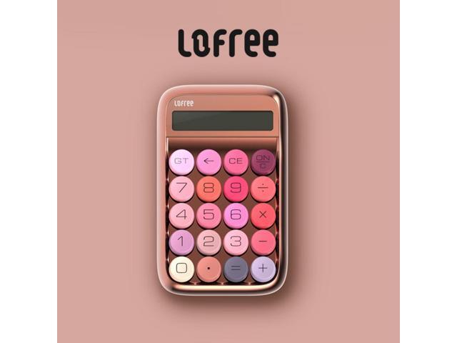 LOFREE Sugarbean EH113P Portable Cute Calculator Numeric Keyboard - Rose Gold Mini Mechanical Keyboard for Accounting/Office - 20 Keys Bluetooth...