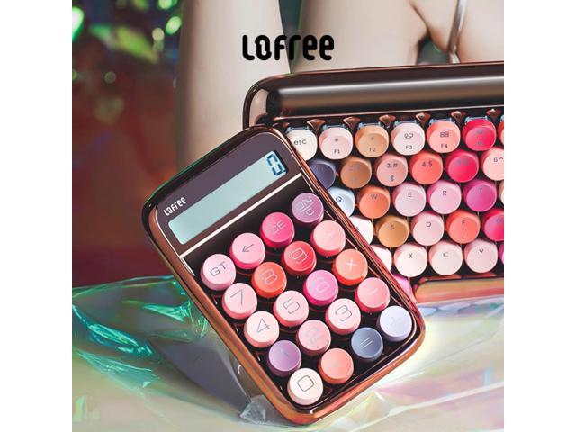 LOFREE Sugarbean EH113P Portable Cute Calculator Numeric Keyboard - Rose Gold Mini Mechanical Keyboard for Accounting/Office - 20 Keys Bluetooth...