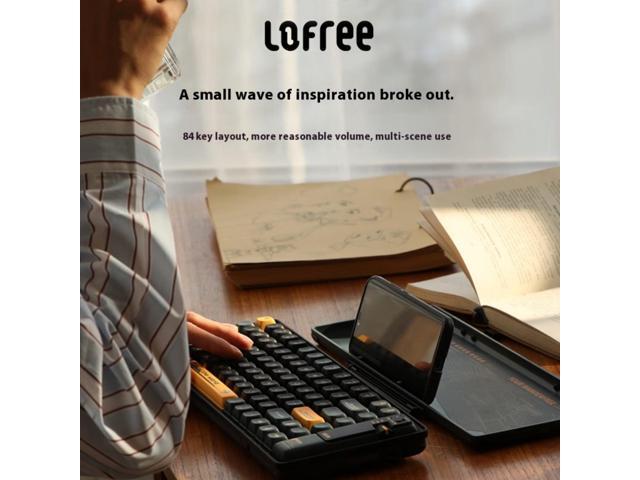LOFREE Transparent 1% 68-Key Dual-Mode Wireless Mechanical Keyboard - High-Transparency Jelly Switches, Clear Design, RGB Backlight, Bluetooth 5.1,...