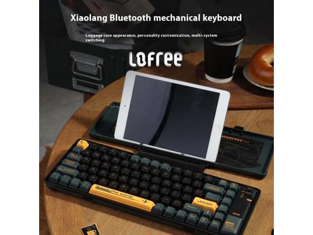 LOFREE Transparent 1% 68-Key Dual-Mode Wireless Mechanical Keyboard - High-Transparency Jelly Switches, Clear Design, RGB Backlight, Bluetooth 5.1,...