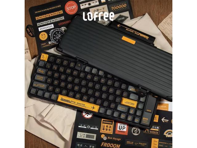 LOFREE Transparent 1% 68-Key Dual-Mode Wireless Mechanical Keyboard - High-Transparency Jelly Switches, Clear Design, RGB Backlight, Bluetooth 5.1,...