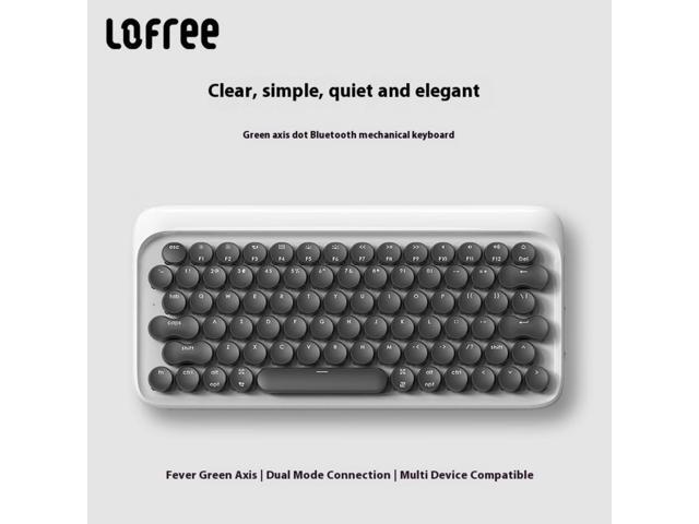 LOFREE DOT Round Bluetooth Mechanical Keyboard Retro Stylish 61-Key 60% Layout for Mac/PC/Laptop/Phone (Clicky Blue Switches) Compatible...