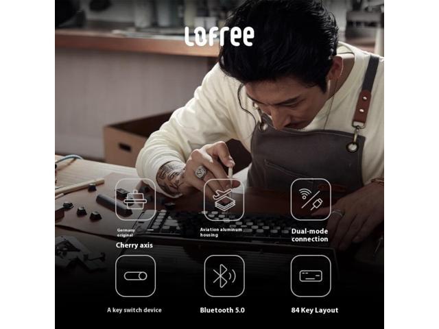 LOFREE Xiaolang Time Edition 84-Key Wireless Mechanical Keyboard - German Cherry MX Switches, Aluminum Frame, Magnetic Dust Cover, Bluetooth 5.0...