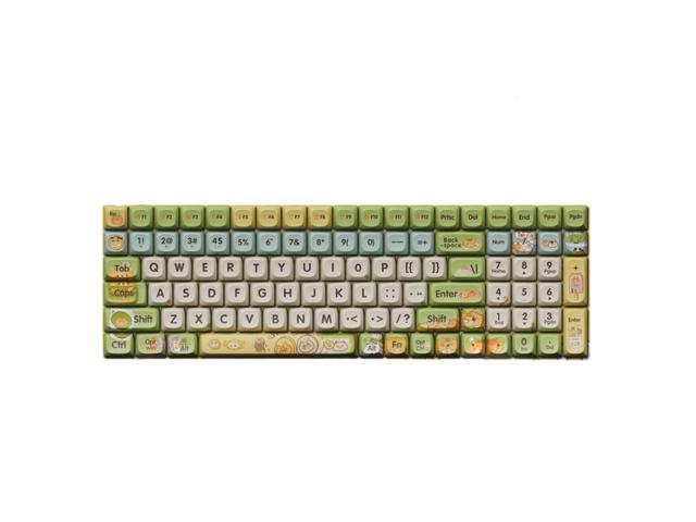 LOFREE Keycap Adaptor Small Warp 100 Key Wireless Mechanical Keyboard - Multi-themed design, oil-resistant PBT material, retro/vintage/modern.