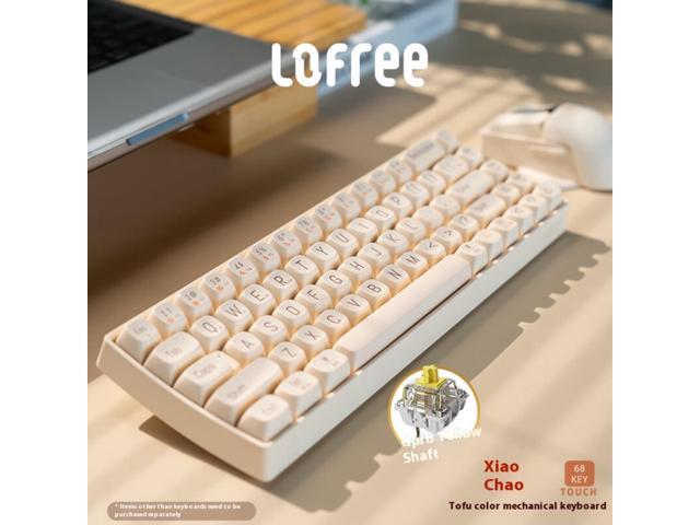 LOFREE Small Warp 3 Mode Wireless Mechanical Keyboard - 2.4G/Bluetooth 5.0/Wired, Hot Swap Switches, PBT Retro Keycaps, Multi-System Compatible...