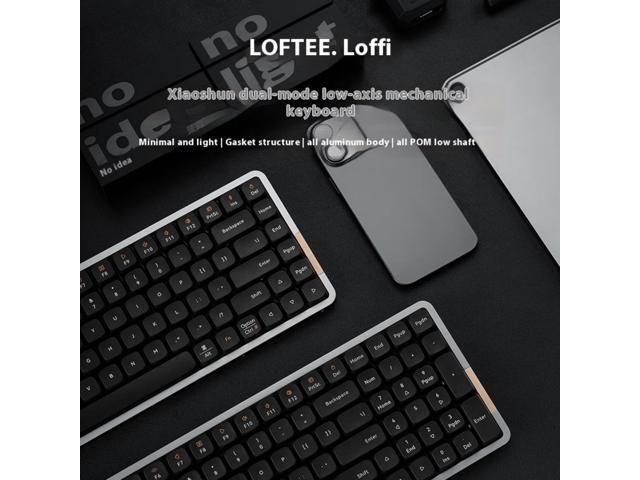 LOFREE Shun 100 OE919 - Wired/Bluetooth 5.0 Mechanical Keyboard with GASKET Structure, Full POM Low - Profile Switches, RGB Backlight, Compact 65%...