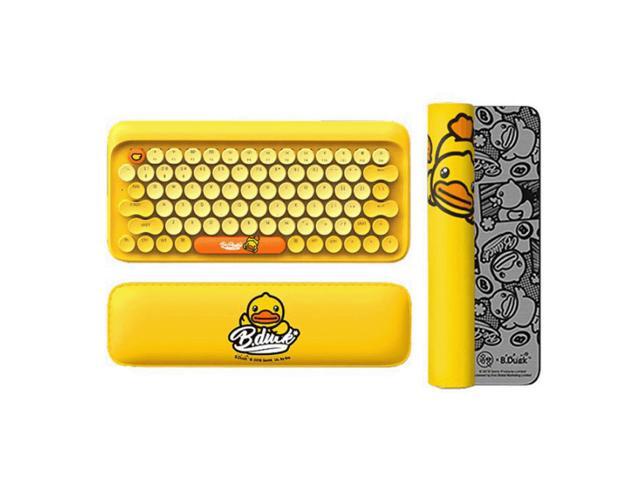 LOFREE Yellow Duck Dot Mechanical Keyboard Hand Pillow Reversible Pad Set - Bluetooth Wireless, 4x NiMH Battery Capacity, Adjustable Backlighting,...