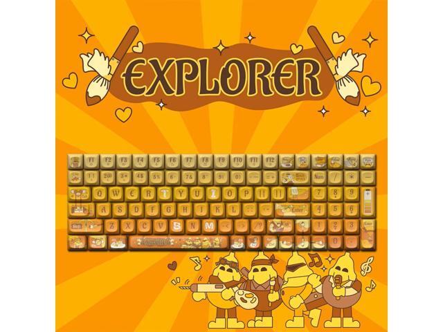 LOFREE Keycap Adaptor Small Warp 100 Key Wireless Mechanical Keyboard - Multi-themed design, oil-resistant PBT material, retro/vintage/modern...