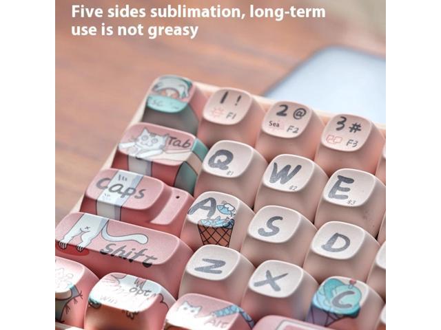 LOFREE Keycap Adaptor Small Warp 100 Key Wireless Mechanical Keyboard - Multi-themed design, oil-resistant PBT material, retro/vintage/modern...