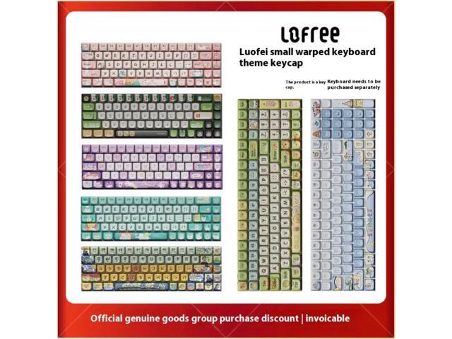 LOFREE Keycap Adaptor Small Warp 100 Key Wireless Mechanical Keyboard - Multi-themed design, oil-resistant PBT material, retro/vintage/modern...