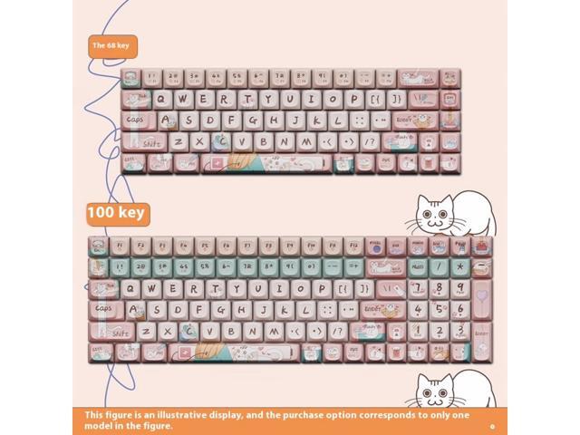LOFREE Keycap Adaptor Small Warp 100 Key Wireless Mechanical Keyboard - Multi-themed design, oil-resistant PBT material, retro/vintage/modern...