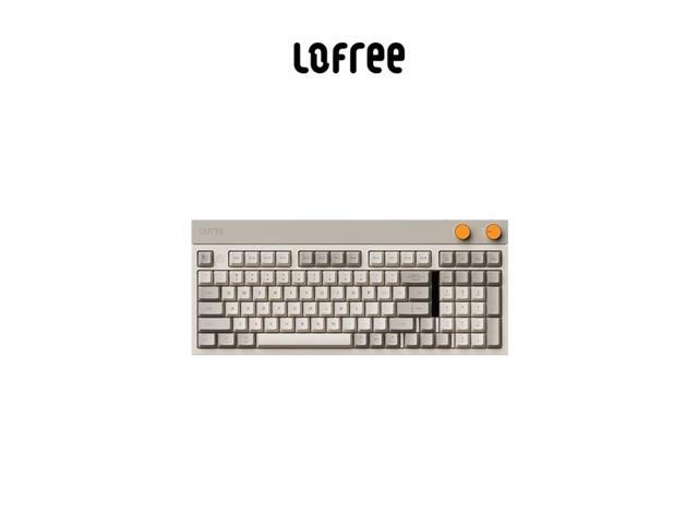 LOFREE Cubic 98-Key 3-Mode Hot Swappable Mechanical Keyboard - Slab Mount, PBT Keycaps, Rotary Knobs, Visual Status Panel, Multi-Device (5...