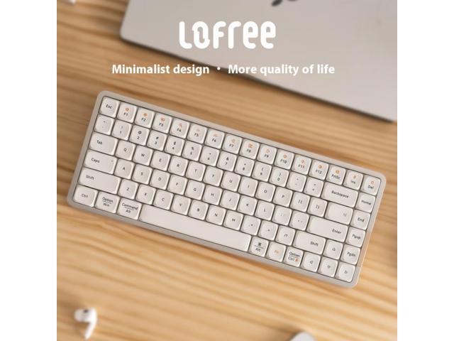 LOFREE OE915 XiaoShun 84-Key Minimalist Compact Mechanical Keyboard - Gasket Mount POM Flat Switches for Windows/Mac, All Aluminum Frame, PBT...