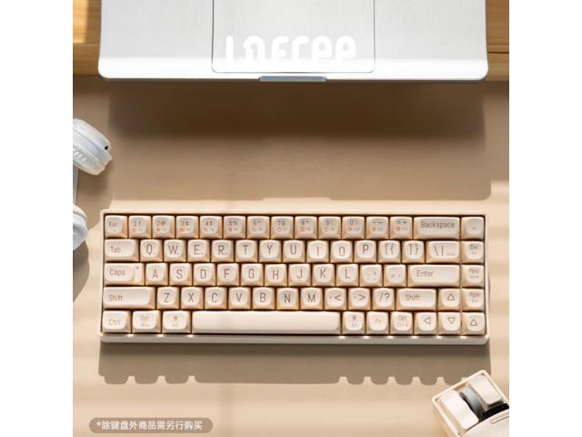 LOFREE Small Warp 3 Mode Wireless Mechanical Keyboard - 2.4G/Bluetooth 5.0/Wired, Hot Swap Switches, PBT Retro Keycaps, Multi-System Compatible...