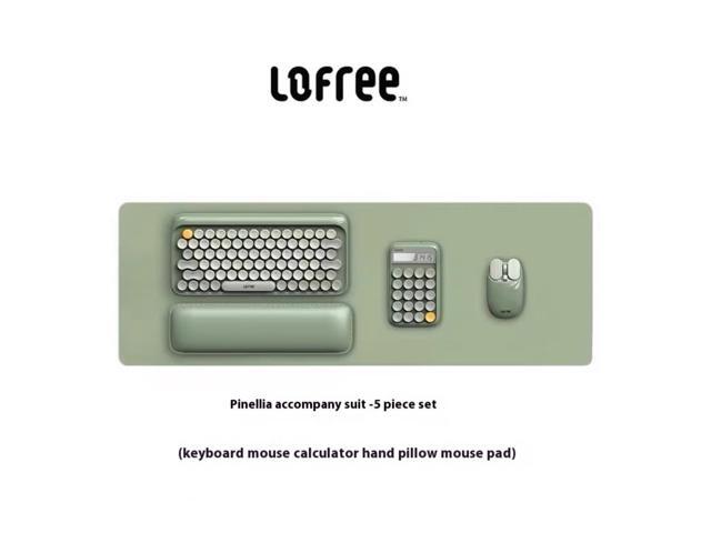 LOFREE Banxia 5-Piece Wireless Keyboard & Mouse Set - DOT Dot Maus Potato Chip Mouse, DIGIT Candy Keycap Keyboard, Palmer Wrist Rest, Reversible...