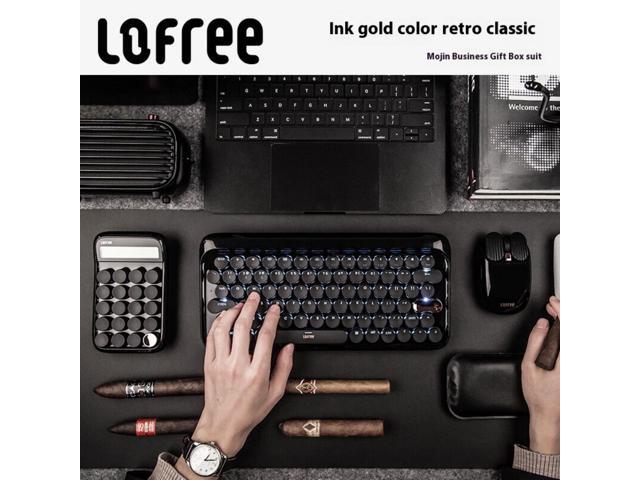 LOFREE Mojin 6-Piece Wireless Mechanical Keyboard & Mouse Set - Dot Maus Potato Chip Mouse, Candly Lamp, Digit Candy Keycaps, Palmer Wrist Rest,...