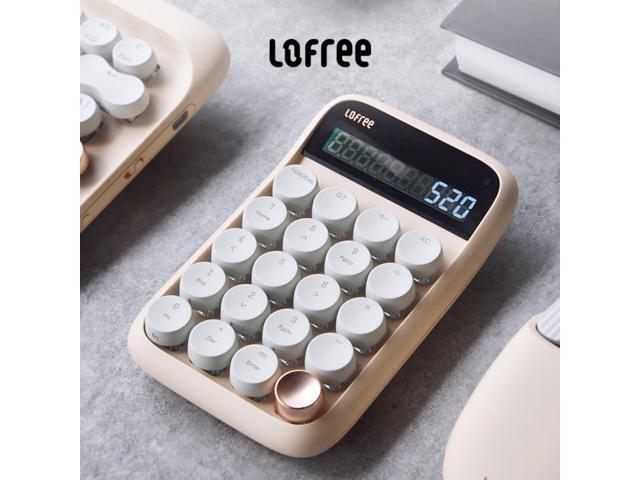 LOFREE Sugar Bean Bluetooth Numeric Keyboard - Retro Stylish 20-Key Mechanical Calculator, Dual Mode (Bluetooth 5.0/Micro USB), Multi-System...
