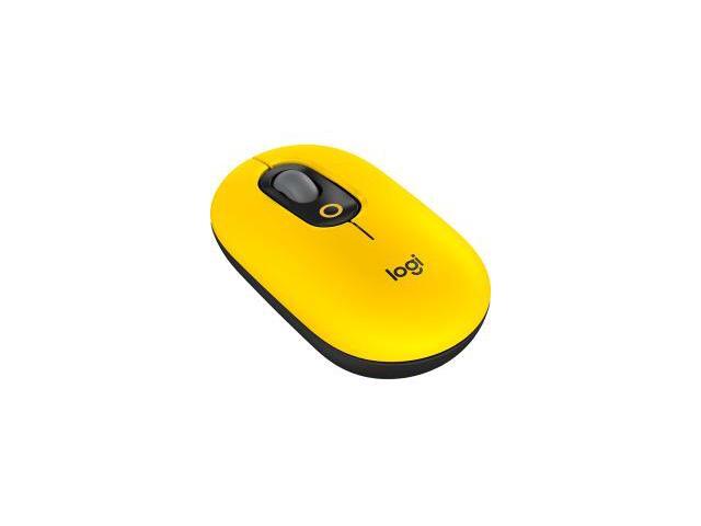 Logitech POP Keys Wireless Mechanical Keyboard + POP Mouse (Sunny Yellow) - Bluetooth Combo with Custom Emoji Keys, Silent Clicks, 3-Device Pairing