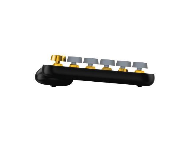 Logitech POP Keys Wireless Mechanical Keyboard + POP Mouse (Sunny Yellow) - Bluetooth Combo with Custom Emoji Keys, Silent Clicks, 3-Device Pairing