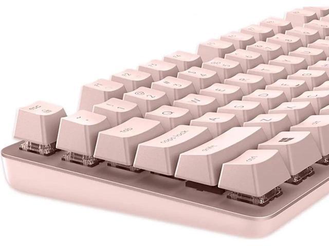 Logitech K835 TKL pink MECHANICAL Wired Mechanical Gaming Keyboard, Curved Keycaps, 84-Key Compact Design, Aluminum, 12 Dual Function FN...