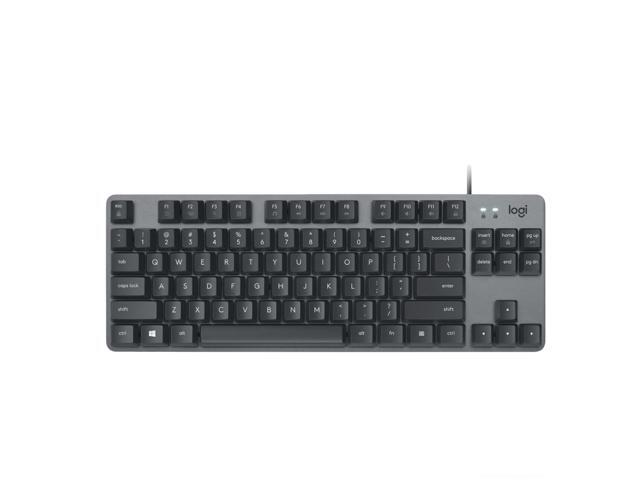 Logitech K835 TKL MECHANICAL Wired Mechanical Gaming Keyboard, Curved Keycaps, 84-Key Compact Design, Aluminum, 12 Dual Function FN Pushbuttons,...