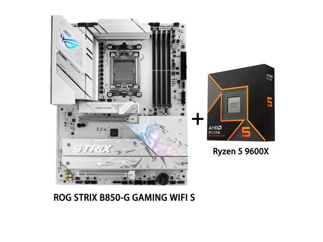 ASUS ROG STRIX B850-A GAMING WIFI S Motherboard & AMD Ryzen 5 9600X CPU Combo, AMD B850 ATX motherboard AM5 Riptide 9000 Series Processor 14+2+2.