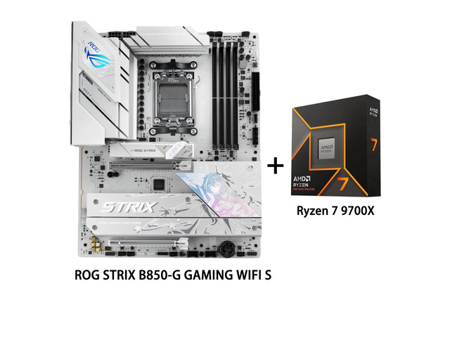 ASUS ROG STRIX B850-A GAMING WIFI S Motherboard & AMD Ryzen 7 9700X CPU Combo, AMD B850 ATX motherboard AM5 Riptide 9000 Series Processor 14+2+2...