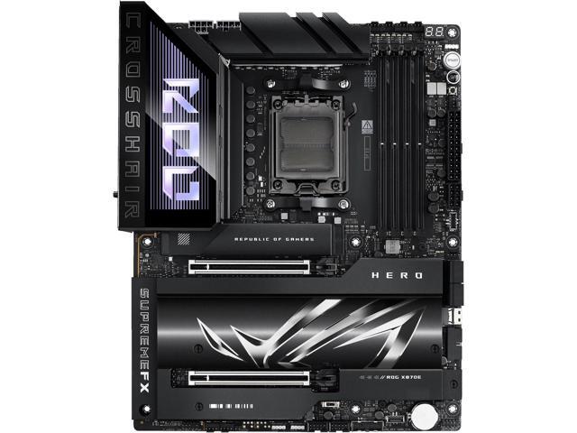 ASUS ROG CROSSHAIR X870E HERO Motherboard & AMD Ryzen 5 9600X CPU Combo, AMD AM5 ATX motherboard, Advanced AI PC ready, 18+2+2 power stages, DDR5,...
