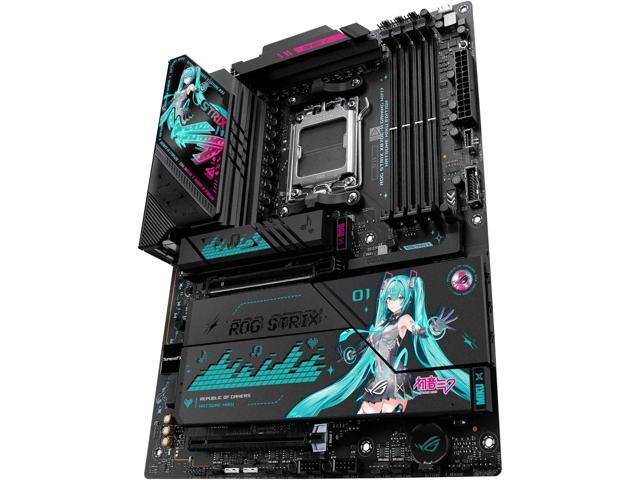 ASUS ROG STRIX X870E-H S MIKU motherboard & AMD Ryzen 7 9800X3D CPU Combo, GAMING WIFI7 HATSUNE MIKU EDITION, AMD X870E ATX motherboard, Core Flex,...