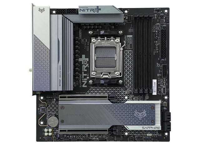 Sapphire Tech NITRO+ B850M WIFI Motherboard, Desktop Motherboard, for AMD Razorback 9000/8000/7000 Series Processors, WIFI6+ Bluetooth 5, AMD B850,...