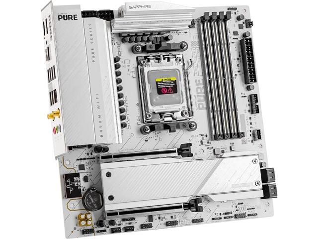 Sapphire Tech PURE B850M WIFI Motherboard, Desktop Motherboard, for AMD Razorback 9000/8000/7000 Series Processors, WIFI6+ Bluetooth 5, AMD B850,...