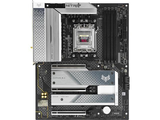SAPPHIRE Tech NITRO+ B650A WIFI Motherboard,AM5 Desktop Motherboard, DDR5 8000+ OC, PCIe 5.0 M.2, 12+2+1 Phase VRM, Wi-Fi 6 & Bluetooth 5 AMD...
