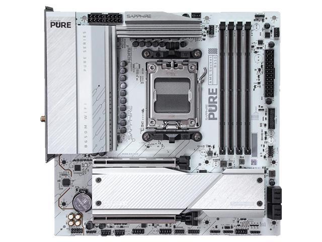 SAPPHIRE Tech PURE B650M WIFI AM5 Motherboard,Desktop Motherboard, DDR5 7600+ OC, PCIe 5.0 M.2, 10+2+1 Phase VRM, Wi-Fi 6 & Bluetooth 5, AMD Ryzen...