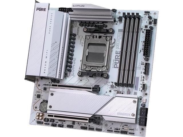 SAPPHIRE Tech PURE B650M WIFI AM5 Motherboard,Desktop Motherboard, DDR5 7600+ OC, PCIe 5.0 M.2, 10+2+1 Phase VRM, Wi-Fi 6 & Bluetooth 5, AMD Ryzen...