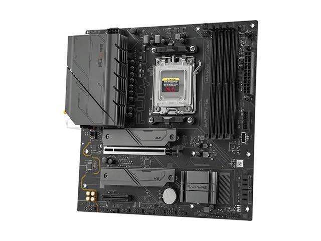 SAPPHIRE Tech PULSE B650MP WIFI Motherboard, AM5 Desktop Motherboard, DDR5 7600+MT/S OC, PCIe 5.0 M.2, 7+2+1 Power Design, Wi-Fi 6 & Bluetooth 5,...