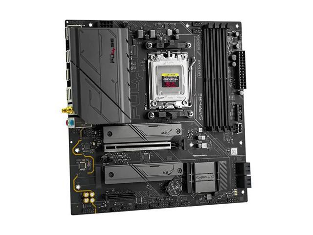 SAPPHIRE Tech PULSE B650MP WIFI Motherboard, AM5 Desktop Motherboard, DDR5 7600+MT/S OC, PCIe 5.0 M.2, 7+2+1 Power Design, Wi-Fi 6 & Bluetooth 5,...