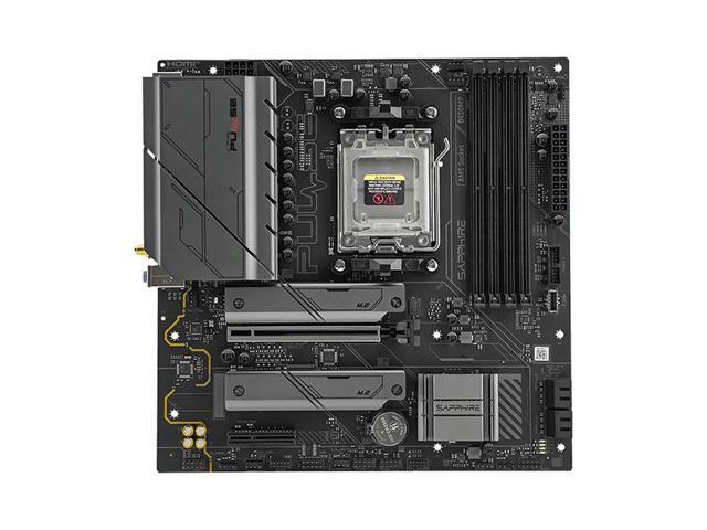 SAPPHIRE Tech PULSE B650MP WIFI Motherboard, AM5 Desktop Motherboard, DDR5 7600+MT/S OC, PCIe 5.0 M.2, 7+2+1 Power Design, Wi-Fi 6 & Bluetooth 5,...