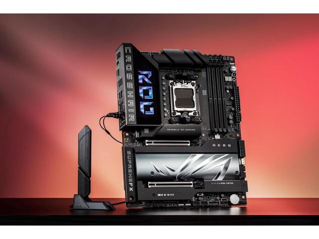 ASUS ROG Crosshair X870E Dark Hero ATX motherboard & AMD Ryzen 7 9700X CPU Combo, AMD AM5, DDR5 slots, 5 M.2 slots, 3D VC M.2 heatsink, USB4, AI...