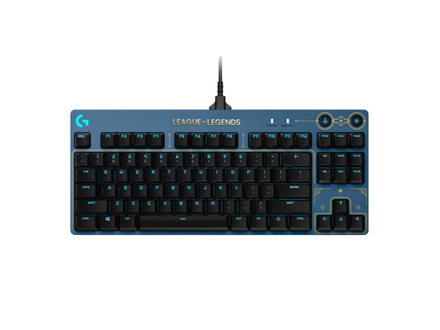 Logitech G PRO LOL Hextech Edition Wired Mechanical Gaming Keyboard, GX BROWN, 87 Keys, Aluminum Faceplate, LIGHTSYNC RGB, League of Legends, 12...