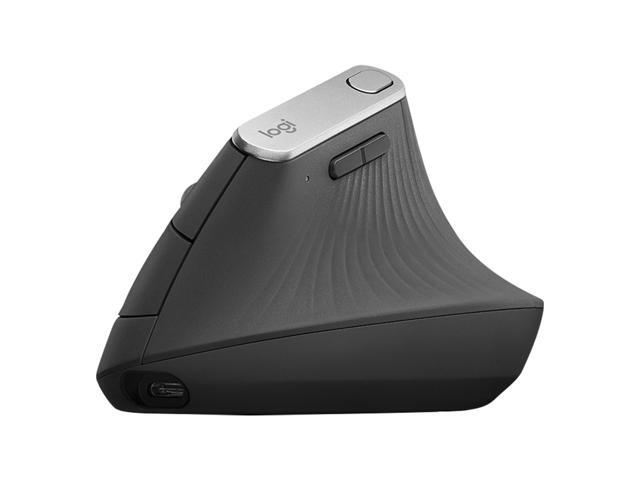 Logitech MX Vertical Wireless Mouse, Advanced Ergonomic Design Reduces Muscle Strain, Control and Move Content Between 3 Windows and Apple...