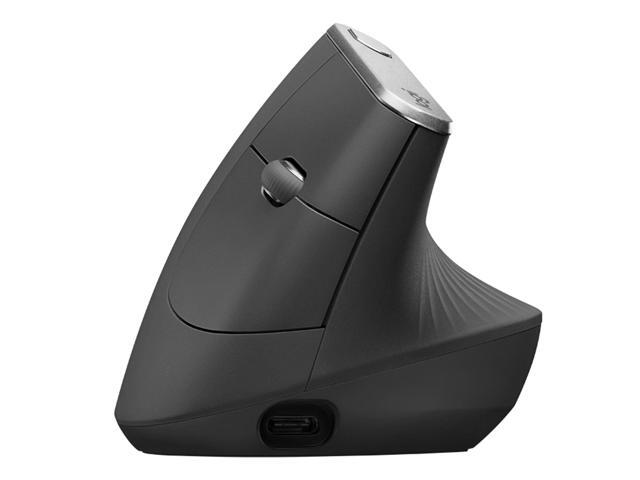 Logitech MX Vertical Wireless Mouse, Advanced Ergonomic Design Reduces Muscle Strain, Control and Move Content Between 3 Windows and Apple...