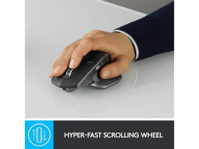 Logitech MX Master 2S Bluetooth Wireless Mouse, Use on Any Surface, Hyper-Fast Scrolling, Ergonomic Shape, Rechargeable, Control Upto 3 Apple...