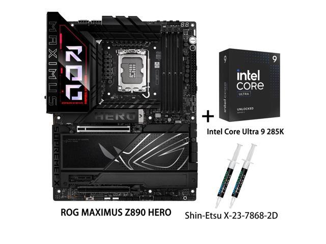 ASUS ROG MAXIMUS Z890 HERO motherboard & Intel Core Ultra 9 285K CPU Comb, Z890 LGA 1851 ATX, AI PC-ready, 22+2+1+2 stages, DDR5, WiFi 7,...